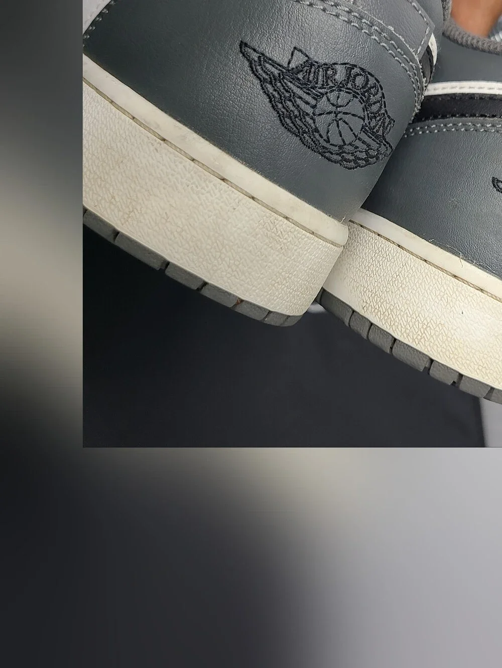 Air Jordan 1 Low GS 'Iron Grey Black' 553560-152 Youth size 7Y